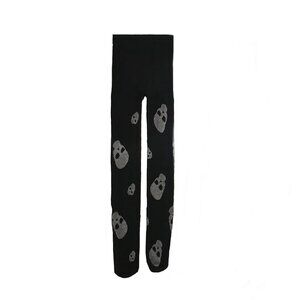 Subculture Skull Velvet Tights Pantyhose